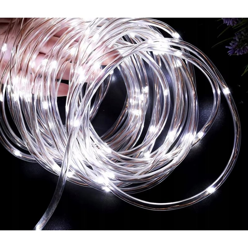 Wąż świetlny 300 LED SZNUR zimny Lampki choinkowe zewnętrzne IP44 10m ZIMNE