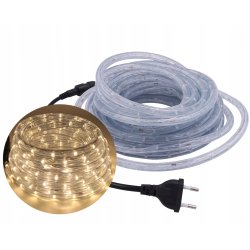Wąż świetlny 300 LED SZNUR WW Lampki choinkowe zewnętrzne IP44 10m CIEPŁE