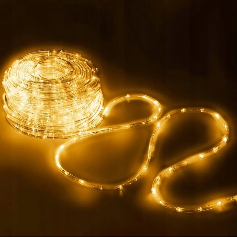 Wąż świetlny 300 LED SZNUR WW Lampki choinkowe zewnętrzne IP44 10m CIEPŁE