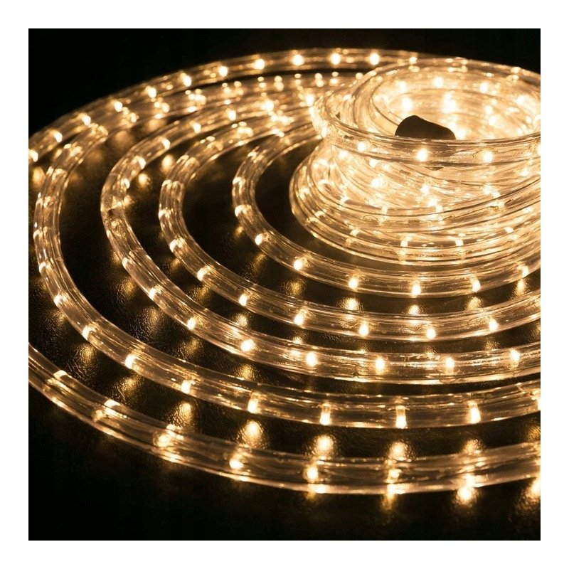 Wąż świetlny 300 LED SZNUR WW Lampki choinkowe zewnętrzne IP44 10m CIEPŁE