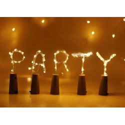 KOREK do butelki Lampki WW sznur DRUCIK 40 LED 4m CIEPŁE + baterie LR44