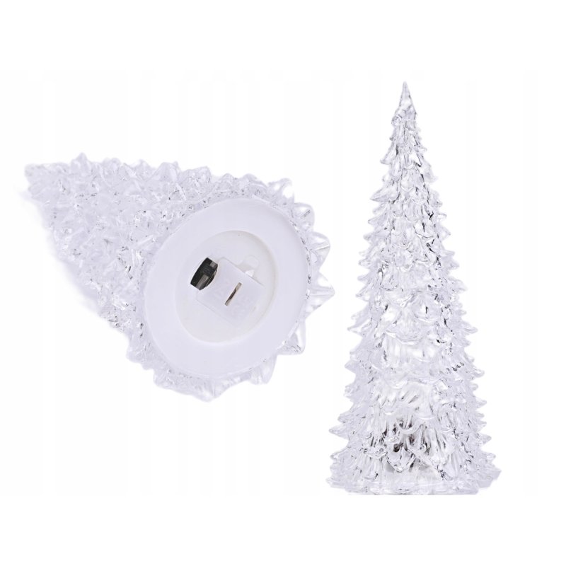 CHOINKA ŚWIĄTECZNA LED RGB lampka 12,5cm dekoracja ozdoba świąteczna Akryl