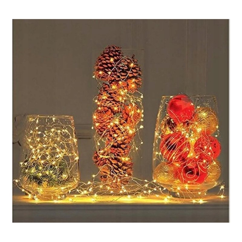 KOREK do butelki Lampki WW sznur DRUCIK 40 LED 4m CIEPŁE + baterie LR44