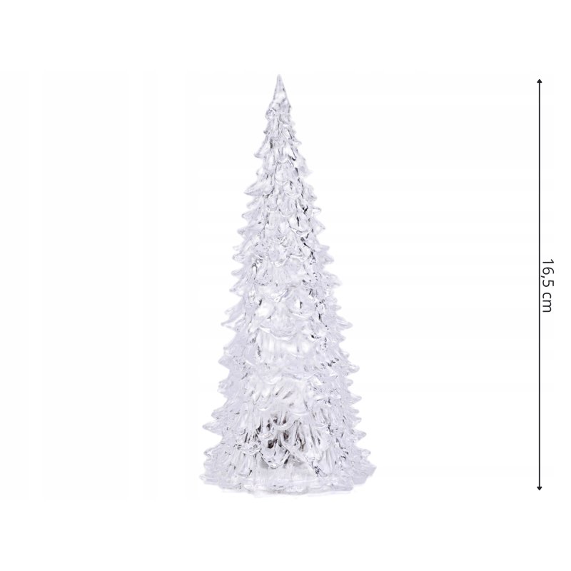 CHOINKA ŚWIĄTECZNA LED RGB lampka 12,5cm dekoracja ozdoba świąteczna Akryl