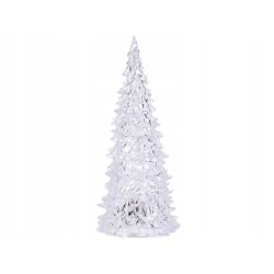 CHOINKA ŚWIĄTECZNA LED RGB lampka 12,5cm dekoracja ozdoba świąteczna Akryl