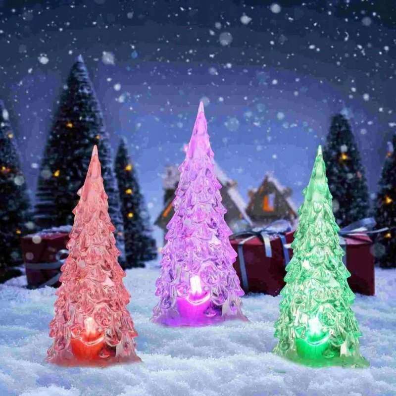 CHOINKA ŚWIĄTECZNA LED RGB lampka 12,5cm dekoracja ozdoba świąteczna Akryl