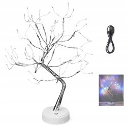 Drzewko Świąteczne Choinka 108 Led MULTIKOLOR Bonsai 50cm Dekoracja Ozdoba