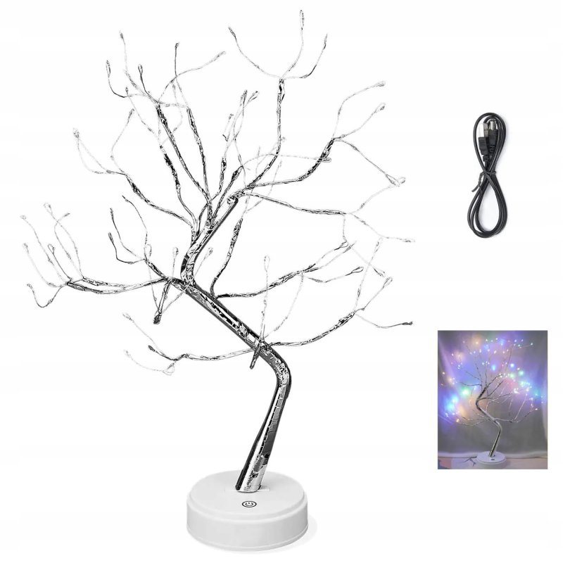 Drzewko Świąteczne Choinka 108 Led MULTIKOLOR Bonsai 50cm Dekoracja Ozdoba