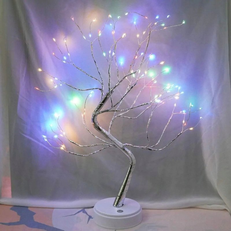 Drzewko Świąteczne Choinka 108 Led MULTIKOLOR Bonsai 50cm Dekoracja Ozdoba