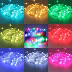 MAGICZNE LAMPKI CHOINKOWE TAŚMA LED RGB 1MLN KOLOR 50 LED 5m WiFi smart USB