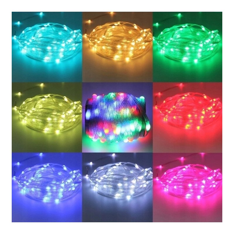 MAGICZNE LAMPKI CHOINKOWE TAŚMA LED RGB 1MLN KOLOR 50 LED 5m WiFi smart USB