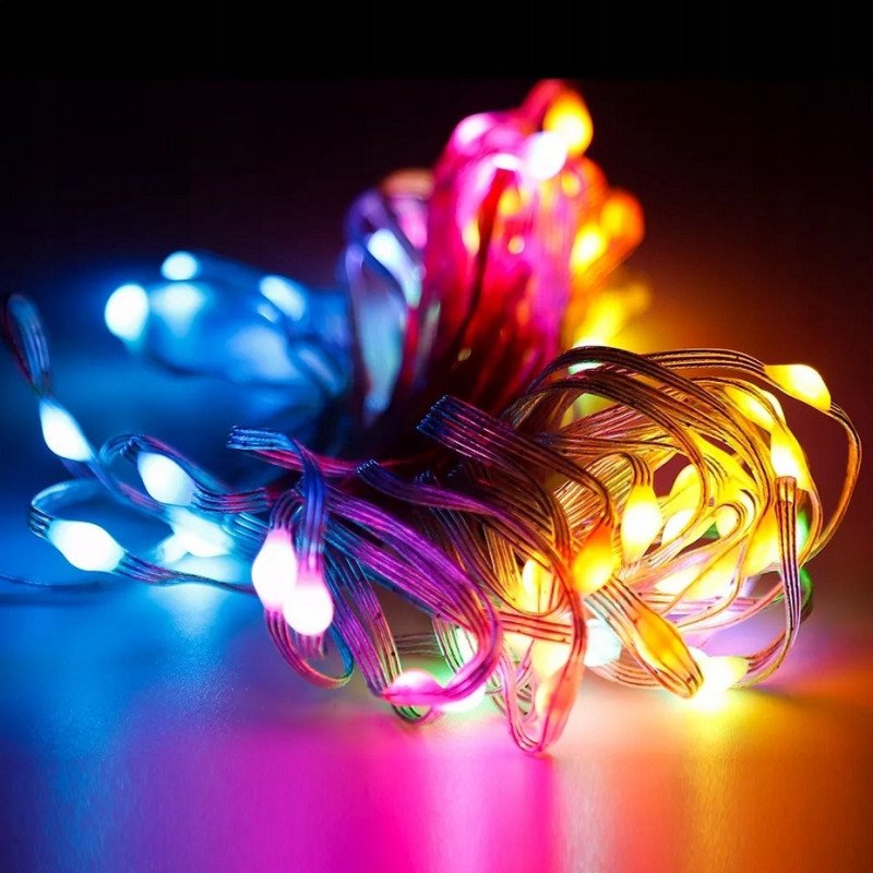 MAGICZNE LAMPKI CHOINKOWE TAŚMA LED RGB 1MLN KOLOR 50 LED 5m WiFi smart USB