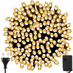 LAMPKI Choinkowe premium łańcuch 16m 200 LED biały ciepły wewnętrzne CIEPŁE