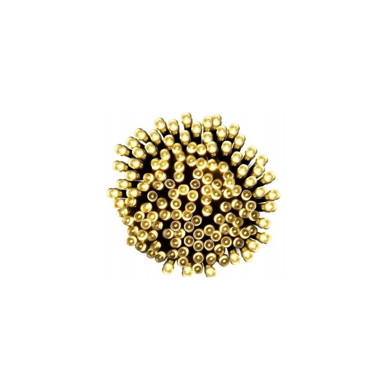 LAMPKI Choinkowe premium łańcuch 16m 200 LED biały ciepły wewnętrzne CIEPŁE