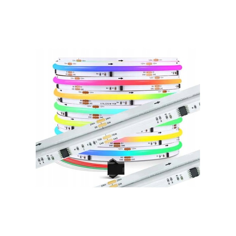 Taśma led COB RGBCCT 24V 840d 26W/m Magic Pixel Adresowalna WS2805 cyfrowa