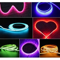 Taśma LED COB linia kolor RGB 24V 840diod 14,4w/m neon odcinek 1m