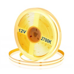 Taśma LED Neon COB 12V 11W/m 8mm 480 diod 2700K barwa bardzo CIEPŁA - 5m