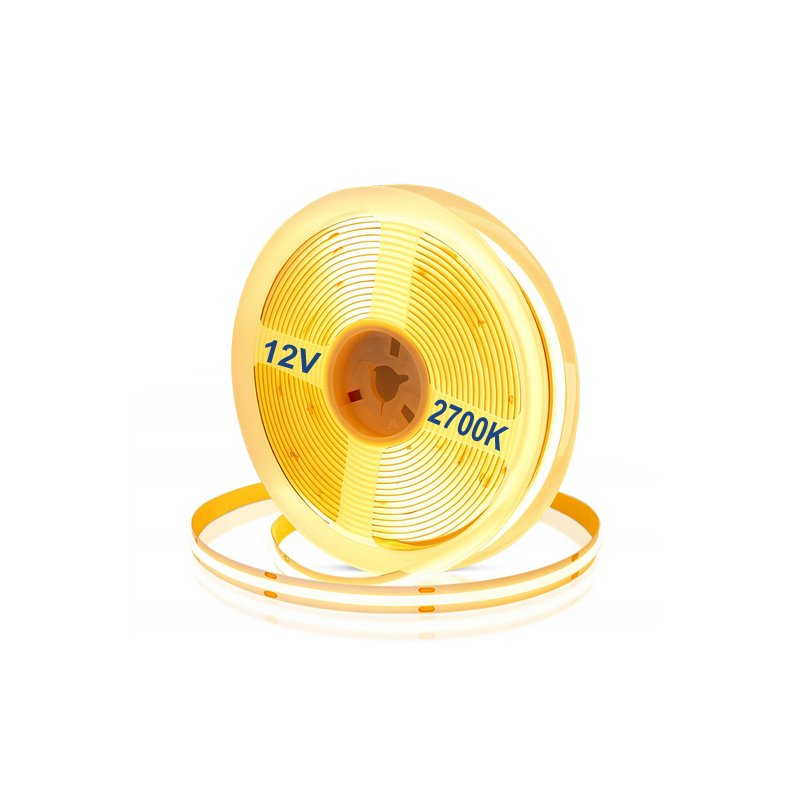 Taśma LED Neon COB 12V 11W/m 8mm 480 diod 2700K barwa bardzo CIEPŁA - 5m