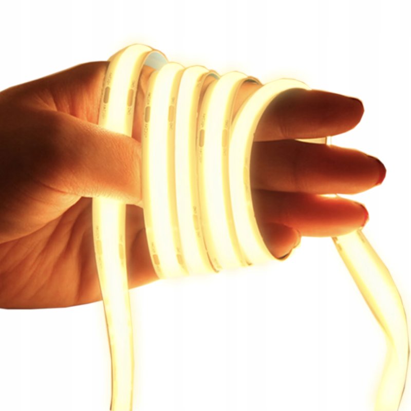 Taśma LED Neon COB 12V 11W/m 8mm 480 diod 2700K barwa bardzo CIEPŁA - 5m