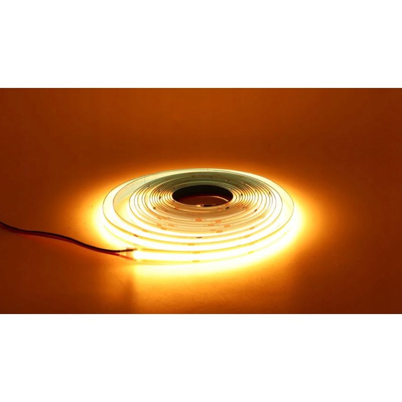 Taśma LED COB 24V 10W 480 d. linia neon barwa BIAŁA bardzo CIEPŁA 2060K 1mb