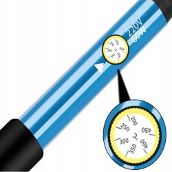 Lutownica precyzyjna 60W Zestaw Lutowniczy Groty Odsysacz Etui Cyna 15el