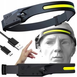 Latarka czołowa led czujnik ruchu czołówka akumulatorowa na USB 41 led
