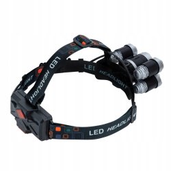 Latarka czołowa 5 LED T6 akumulatorowa warsztatowa