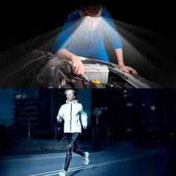 Latarka czołowa led czujnik ruchu czołówka akumulatorowa na USB 41 led