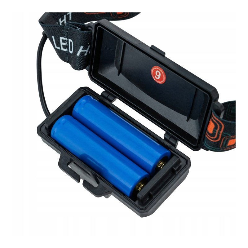 Latarka czołowa 5 LED T6 akumulatorowa warsztatowa