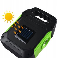 Lampa LED wielofunkcyjna Latarka solarna Ładowana aku micro USB z powerbank