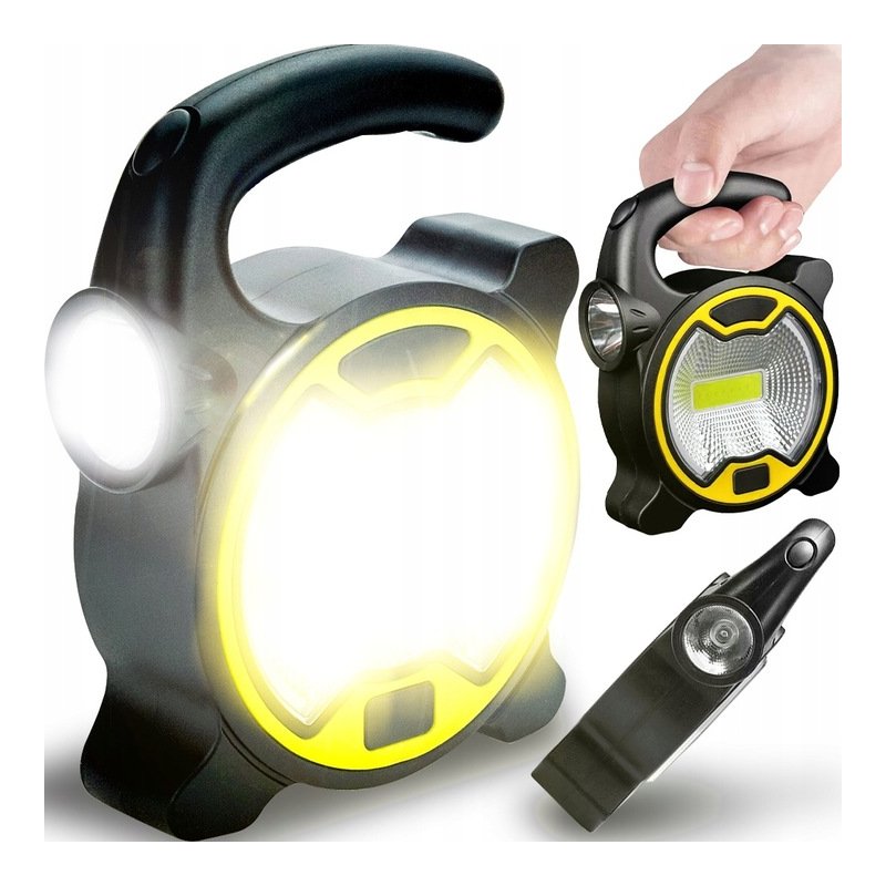 LATARKA robocza LED Mocna lampa warsztatowa z uchwytem stojąca na 3x AA LR6