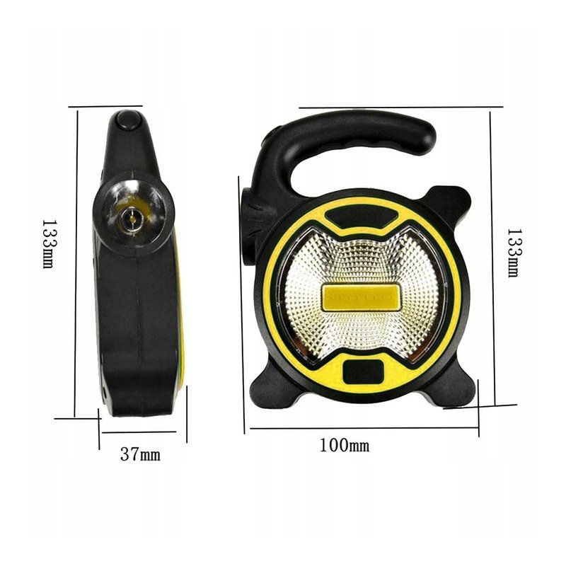 LATARKA robocza LED Mocna lampa warsztatowa z uchwytem stojąca na 3x AA LR6