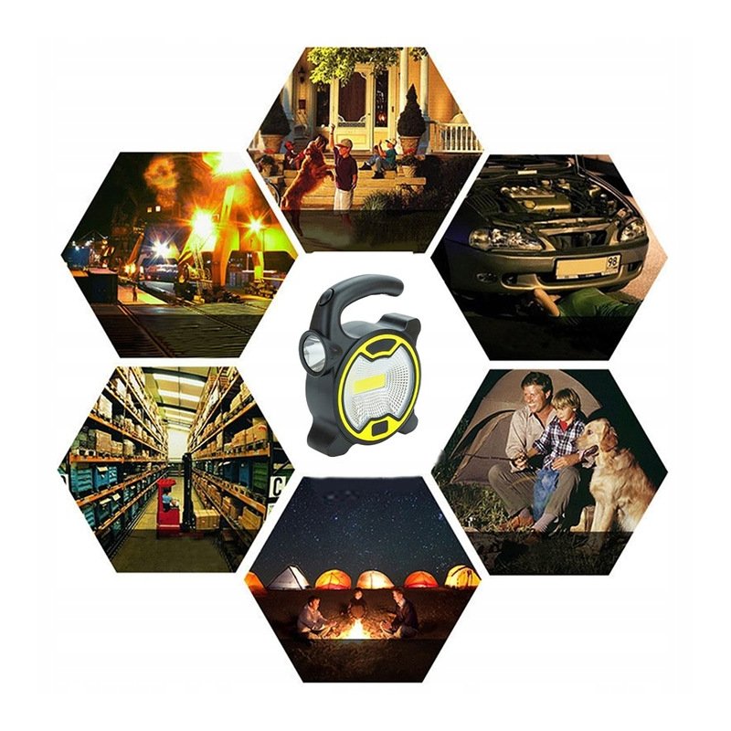 LATARKA robocza LED Mocna lampa warsztatowa z uchwytem stojąca na 3x AA LR6