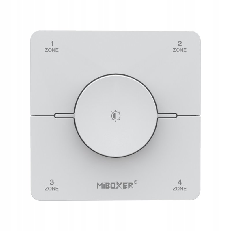 Pilot PANEL naścienny 4 strefy Milight K0S z pokrętłem obrotowy MONO/CCT