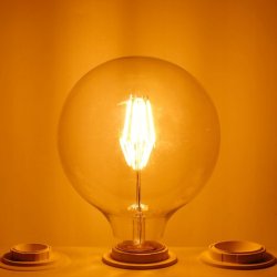 Żarówka E27 filament LED 8W duża dekoracyjna G80 biała CIEPŁA BAŃKA