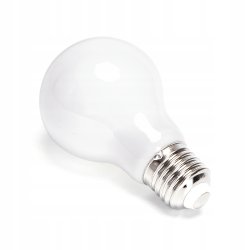 Żarówka E27 A60 LED 8W Filament biała zimna szklana mleczna
