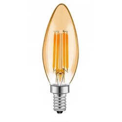 Żarówka E14 LED FILAMENT 4W C35 świeczka ciepła Vintage dymna