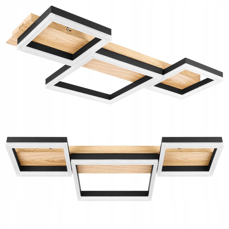 LAMPA SUFITOWA ŻYRANDOL Plafon MODERN LED Wisząca 70W 3 barwy CCT na PILOT