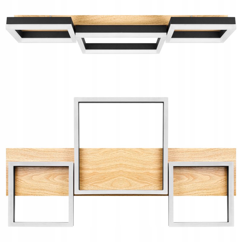 LAMPA SUFITOWA ŻYRANDOL Plafon MODERN LED Wisząca 70W 3 barwy CCT na PILOT