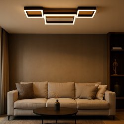 LAMPA SUFITOWA ŻYRANDOL Plafon MODERN LED Wisząca 70W 3 barwy CCT na PILOT