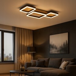 LAMPA SUFITOWA ŻYRANDOL Plafon MODERN LED Wisząca 70W 3 barwy CCT na PILOT