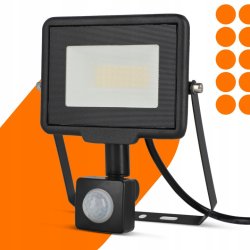 Naświetlacz halogen lampa robocza LED 30W z czujnikiem PIR NEUTRALNA sl