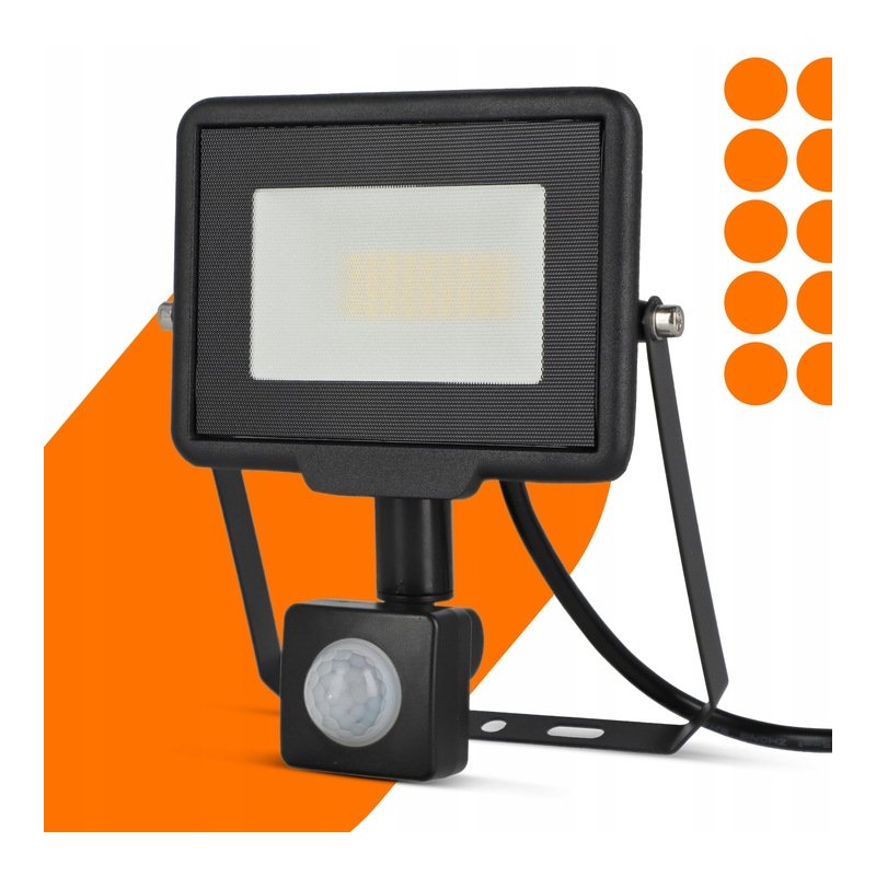 Naświetlacz halogen lampa robocza LED 30W z czujnikiem PIR NEUTRALNA sl