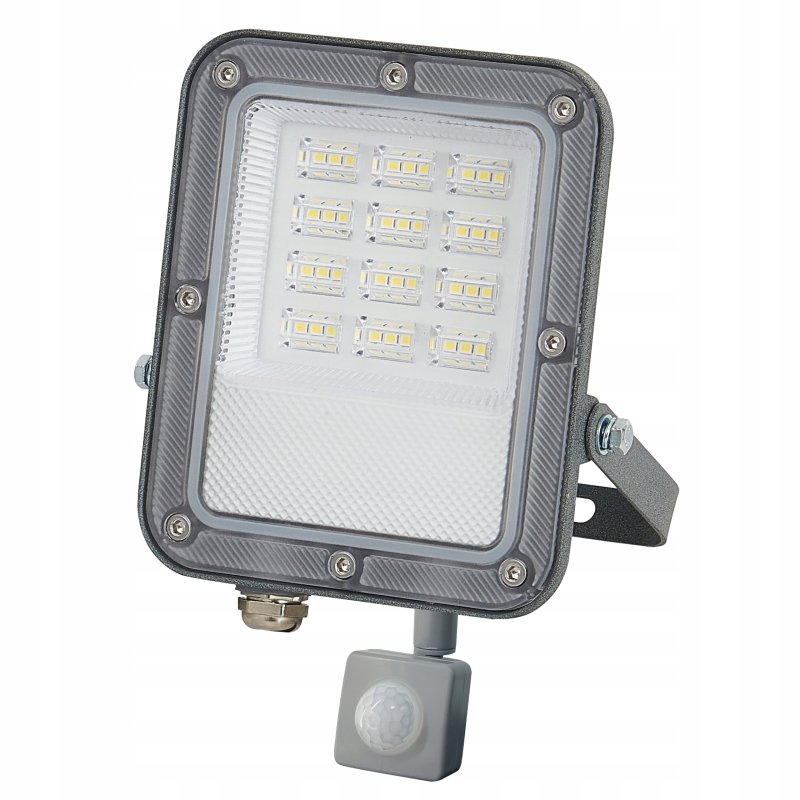 Halogen LED Z Czujnikiem Ruchu Naświetlacz Lampa 30W 2700lm Premium Czujka