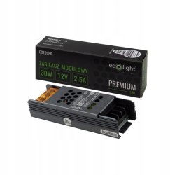 ZASILACZ modułowy SLIM PREMIUM 12V 30W 2,5A IP20 do taśm LED 3lata gw.