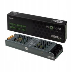ZASILACZ modułowy SLIM PREMIUM 12V 120W 10A IP20 do taśm LED 3lata gw.