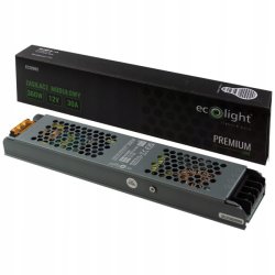 ZASILACZ modułowy SLIM PREMIUM 12V 360W 30A IP20 do taśm LED 3lata gw.