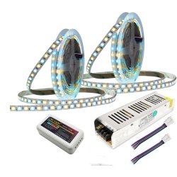 STREFOWY ZESTAW LED 10M RGBW + BIAŁY CIEPŁY/ZIMNY