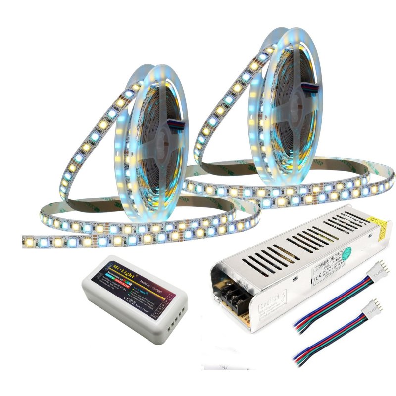 STREFOWY ZESTAW LED 10M RGBW + BIAŁY CIEPŁY/ZIMNY