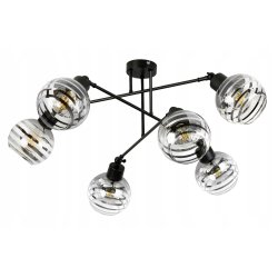 LAMPA sufitowa żyrandol regulowany LOFT szkło 6